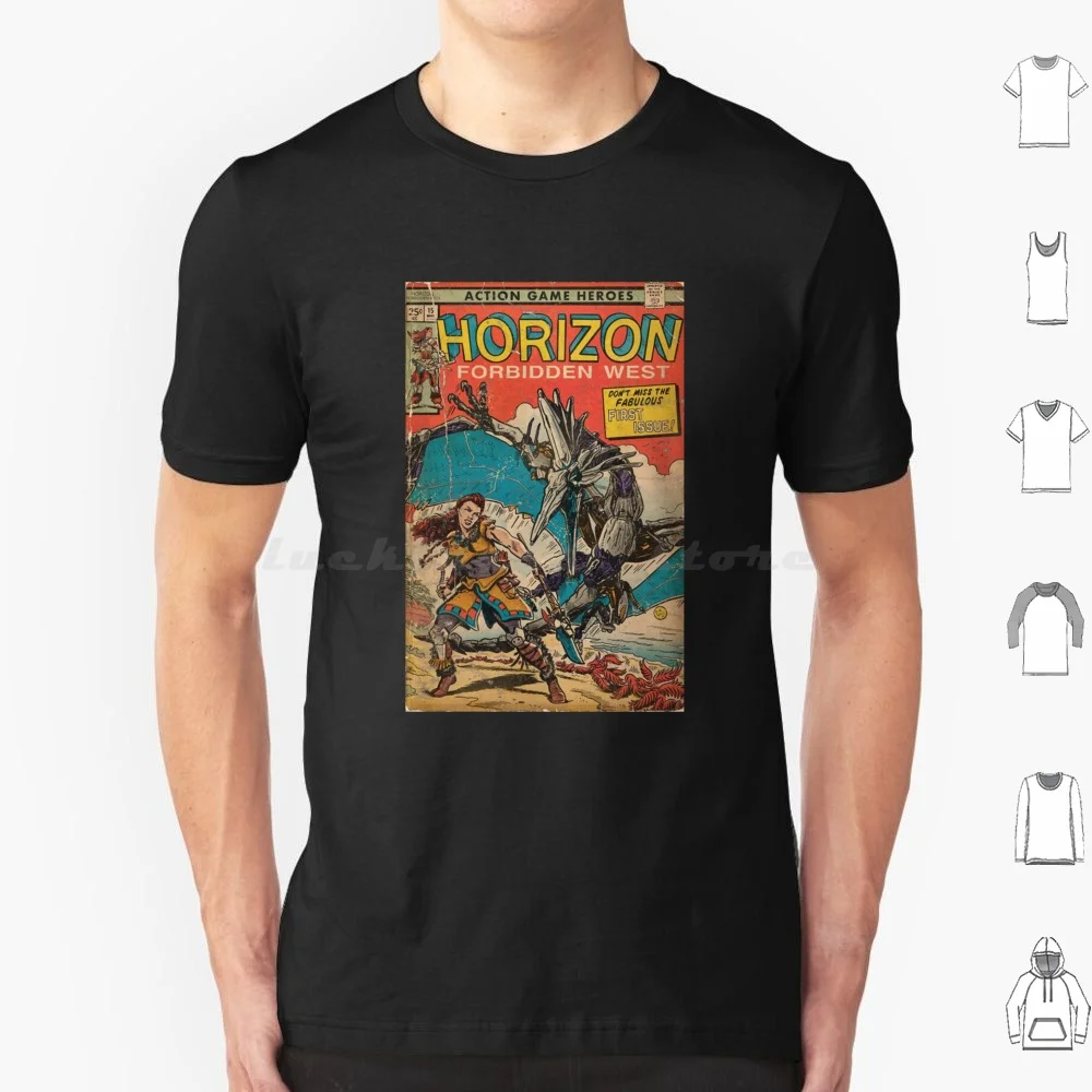Horizon Unded West-Comic Cover Fan Art T Shirt 6Xl Cotton Cool Tee Fan Art Painted Digital Illustration Adventure Action