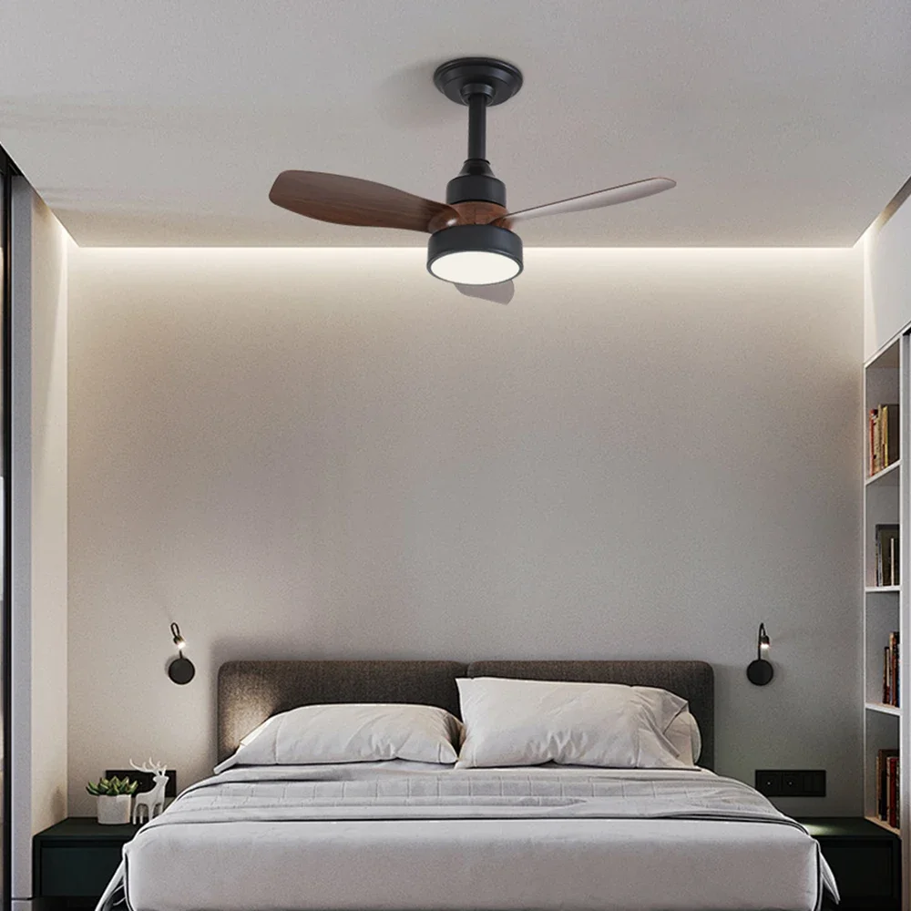 24 Inch Ceiling Fan with Lights, Remote Control Dimming, 3-speed Wind Speed, Modern Lighting, Simple Bedroom Ceiling Fan
