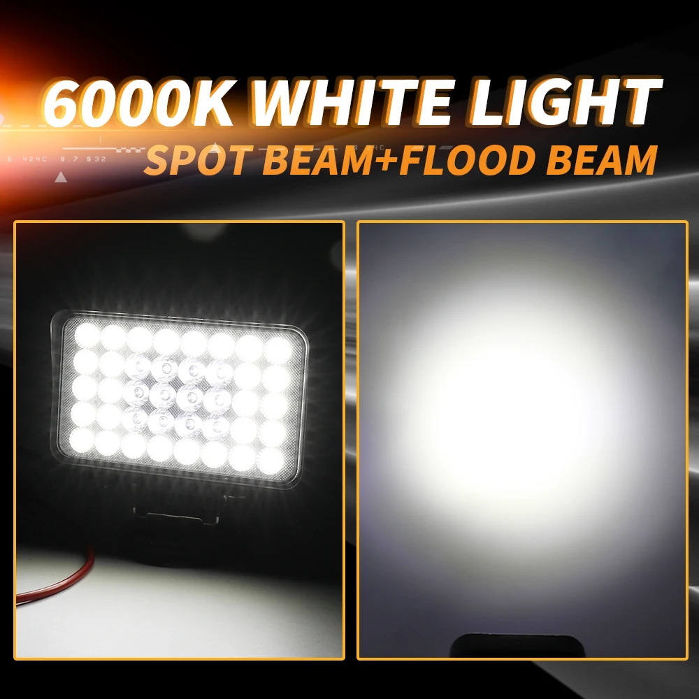 CO LIGHT 6인치 트럭 LED 라이트 12V 24V 플러드 100000LM 자동차 작업등 E9 보트 트랙터 ATV 오프로드 4X4 바라 지게차 굴삭기용