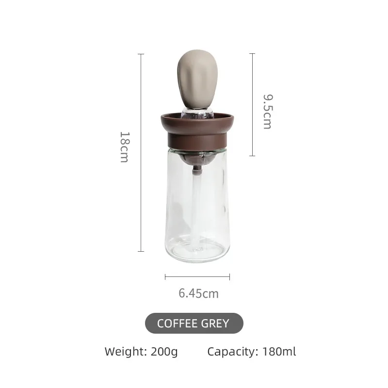 Oil Sprayer Oil Bottle Oil Bottle Brush Oil Brush Silicone Basting Brush 150ml Baking Oil Bottle Silicone Glass Oil Container With Brush Barbecue Spray Bottle Dispenser For Kitchen BBQ