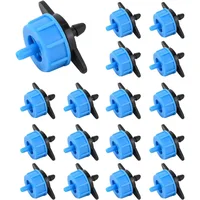 100pcs Pressure Compensating Drippers,Drip Irrigation Emitters for Watering Irrigation System, Garden Lawn Plant Water Sprinkler 1