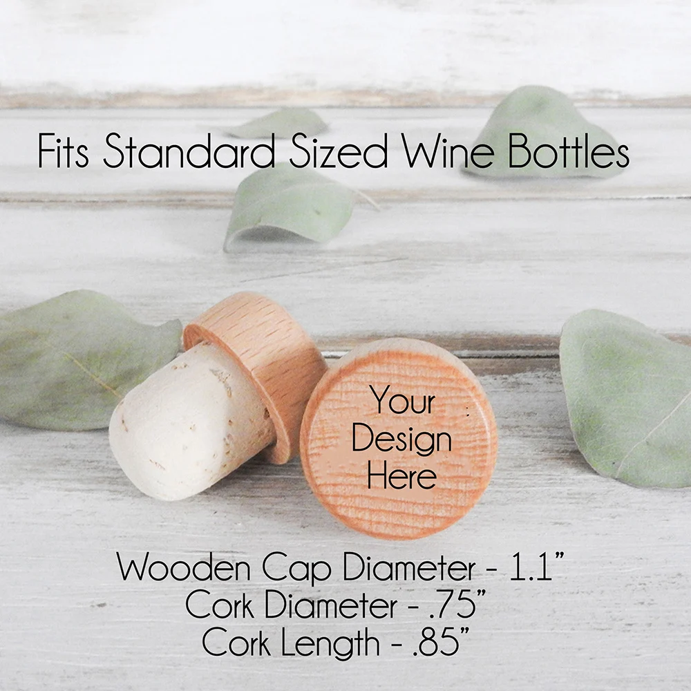 20/50/100/200pcs Custom Wine Cork Stopper Wedding Party Thank You Gift In Bulk for Guests Personalized Wooden Bottle Stoppers