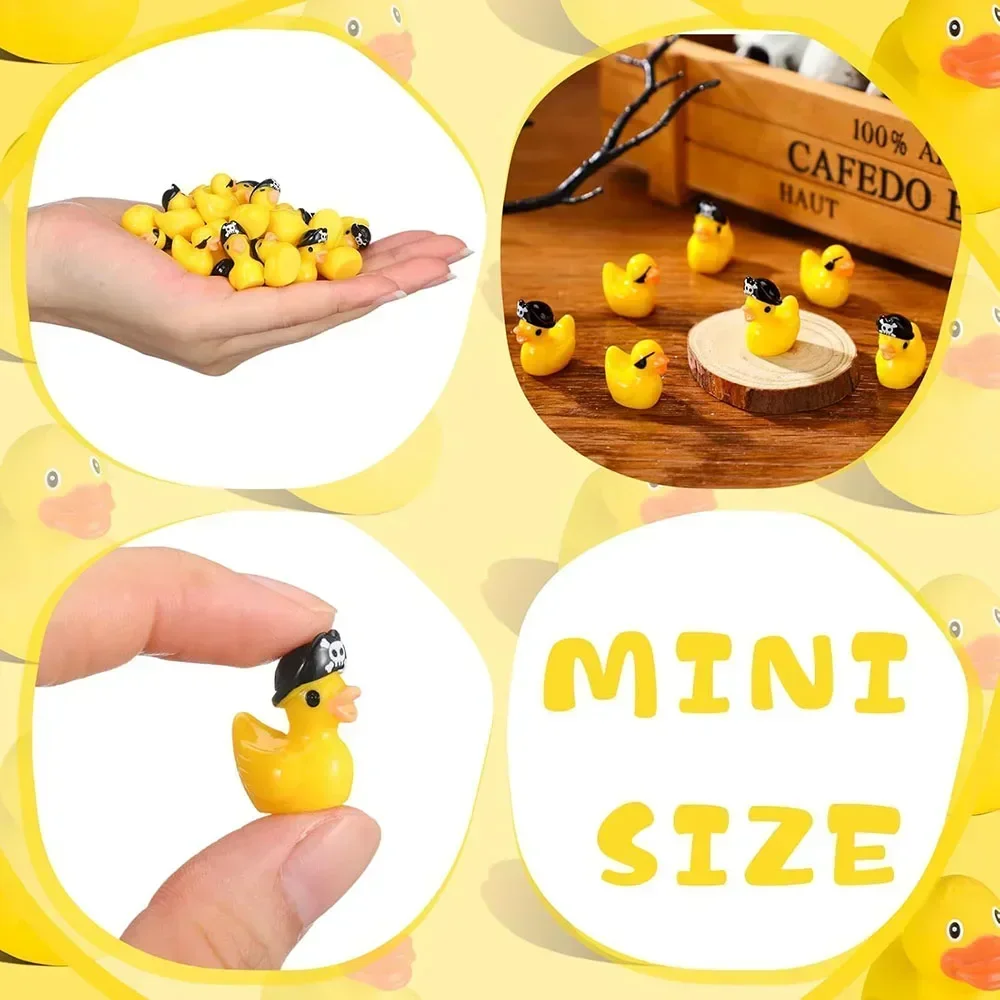 100 Mini Anatre Gialle In Resina 1,5 Cm – Simpatiche Paperelle In Miniatura Per Decorazione Acquario, Terrario, Piante, Fai Da Te E Regali Divertenti - 3