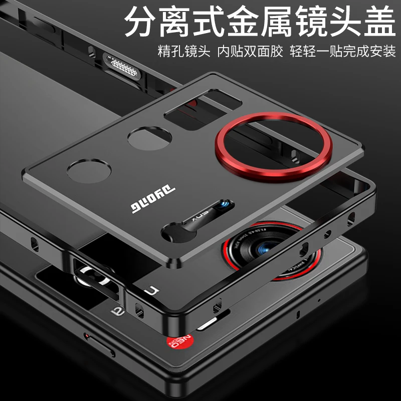 Durable Metal Hollow Frame Phone Case with Lens Film Protection and Heat Dissipation Features