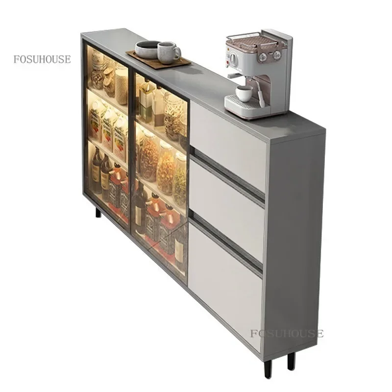 Luxury 25cm Ultra-thin Sideboards Kitchen Storage Cabinet Dining Room Furniture Extremely Narrow Restaurant Buffet Cabinets K