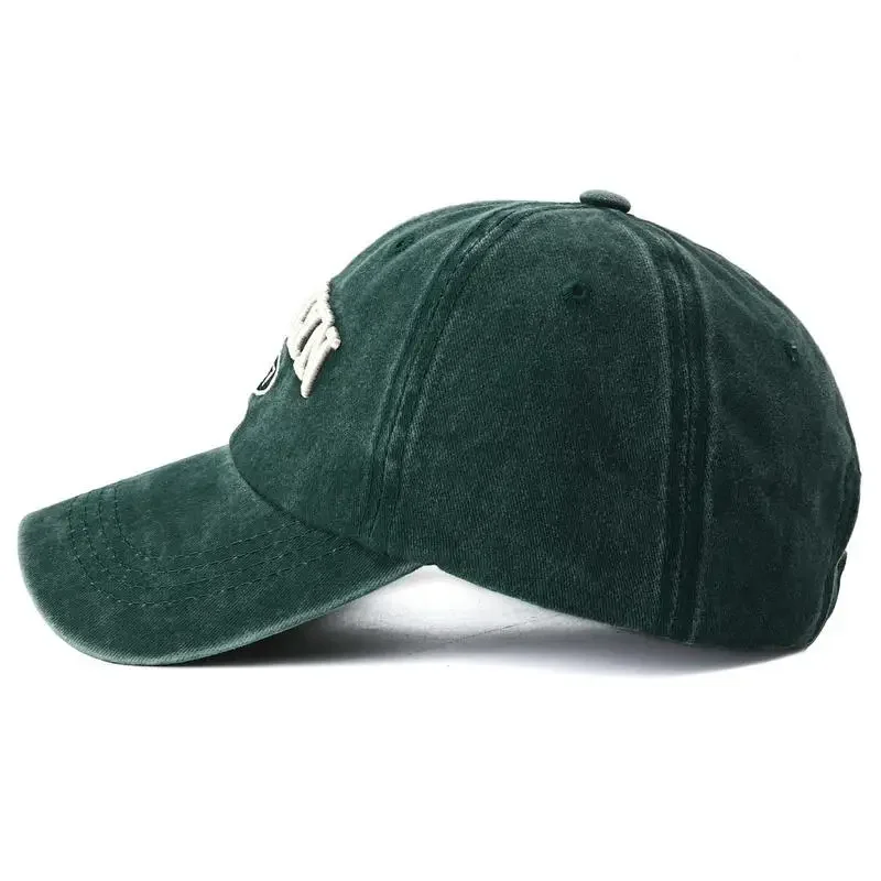 2024 High Quality Brooklyn Embroidery Snapback Hat for Men Vintage Black Green Washed Baseball Caps for Women Gorras Hombre 4