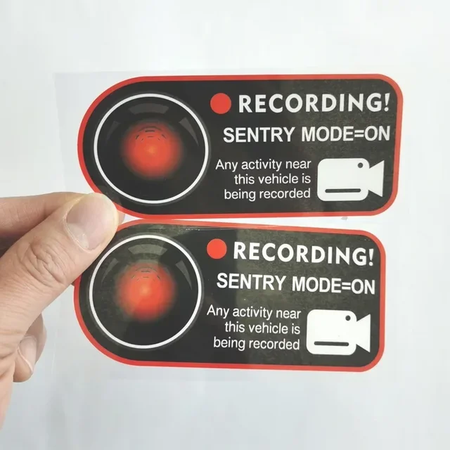 Warning Sticker for Tesla Model 3/Y/S/X/3+ Invader Sentinel Sentry Mode Static Window Warning Anti Theft Sticker Car Accessories 5