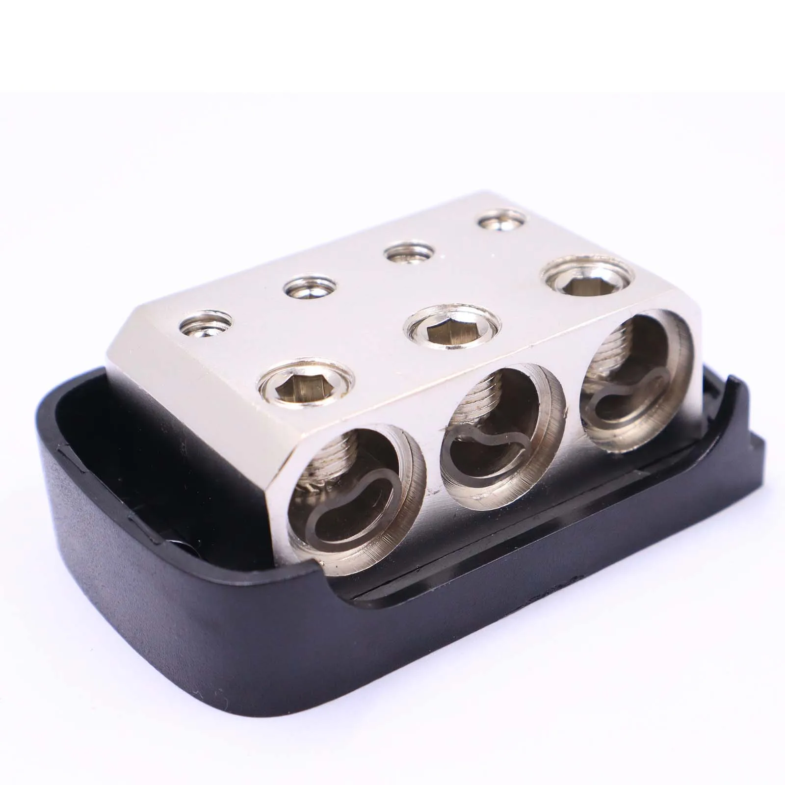 Car Stereo Holder Power Distribution Block Amplifier Block Replacement Parts Input 3x 0GA, Output 4x 4GA