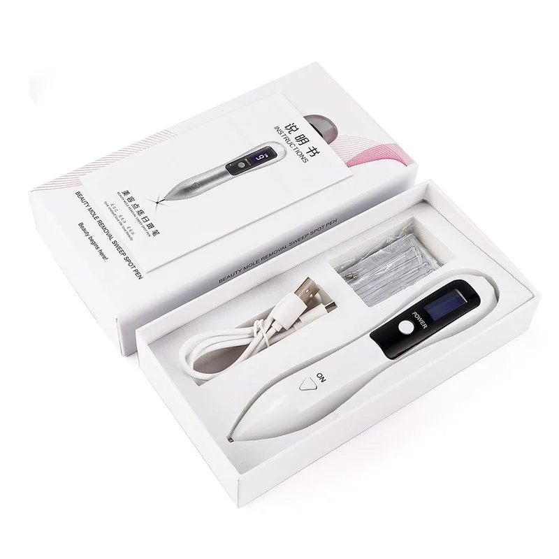 LCD Plasma Pen 9 level Laser Mole Removal Skin Corn Freckle Tag Nevus Dark Age Sweep Spot Tattoo Remover Electric Machine Skin Tag Removal Tool Skin Tag Removal Pen