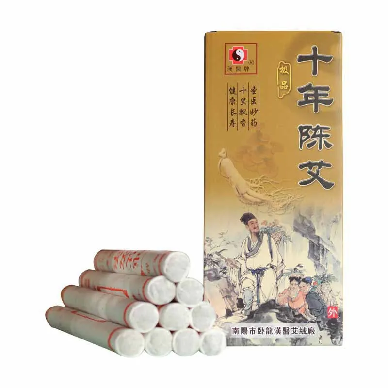 12 in1 Copper Rods Moxa Stick Moxibustion Box Device Moxa Moxibustion Ai Column +10 Stick moxibustion box