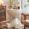 Side Table Flat Head Bedside Table Household Sofa Side Rack Bedroom Balcony Movable Mini Table Small Apartment Movable Tea Table 3