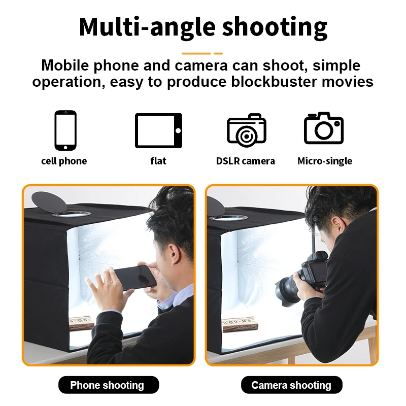 SOONPHO Light Box For Product Photography Light 25CM 30CM 40CM Bicolor Softbox Folding Shooting Tent Box 6Color For Photo Studio photo studio box led photo lighting photo studio light tent