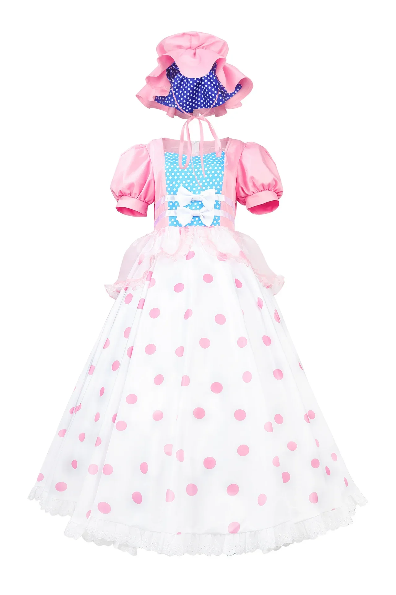 Animated Movie Toy Story Bo Peep Dress Cosplay Costume Woman Long Skirt Hat Anime Cosplay Party Halloween Costume