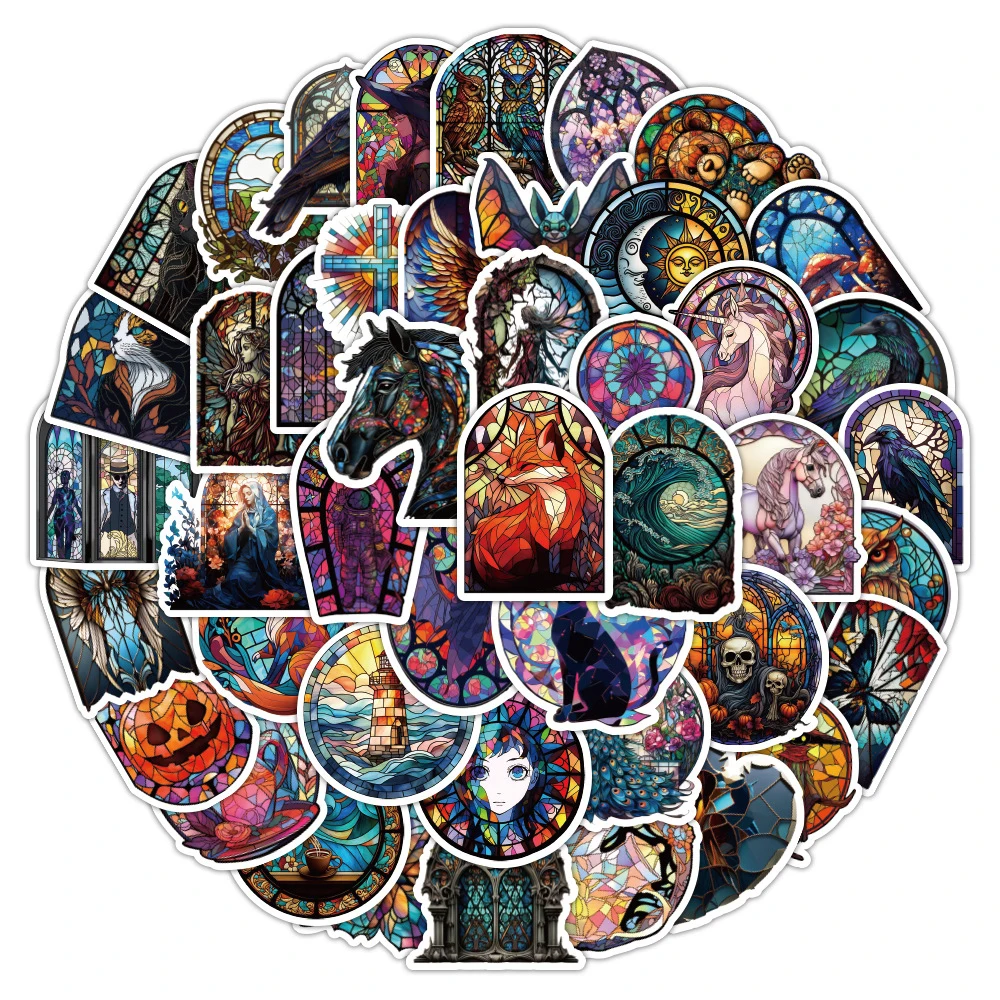 

10/30/50pcs Cool Kawaii INS Style Glass Aesthetic Graffiti Stickers Laptop Notebook Phone Suitcase Car Diary Decoration Sticker