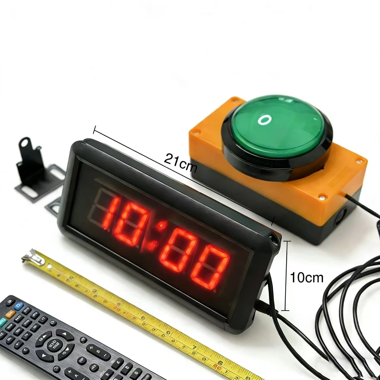 Gymtimer, countdown-klok met start/stopknop, draagbare digitale