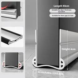 Flexible Door Bottom Sealing Tape for Soundproofing and Weatherproofing (Upgraded 2 White)