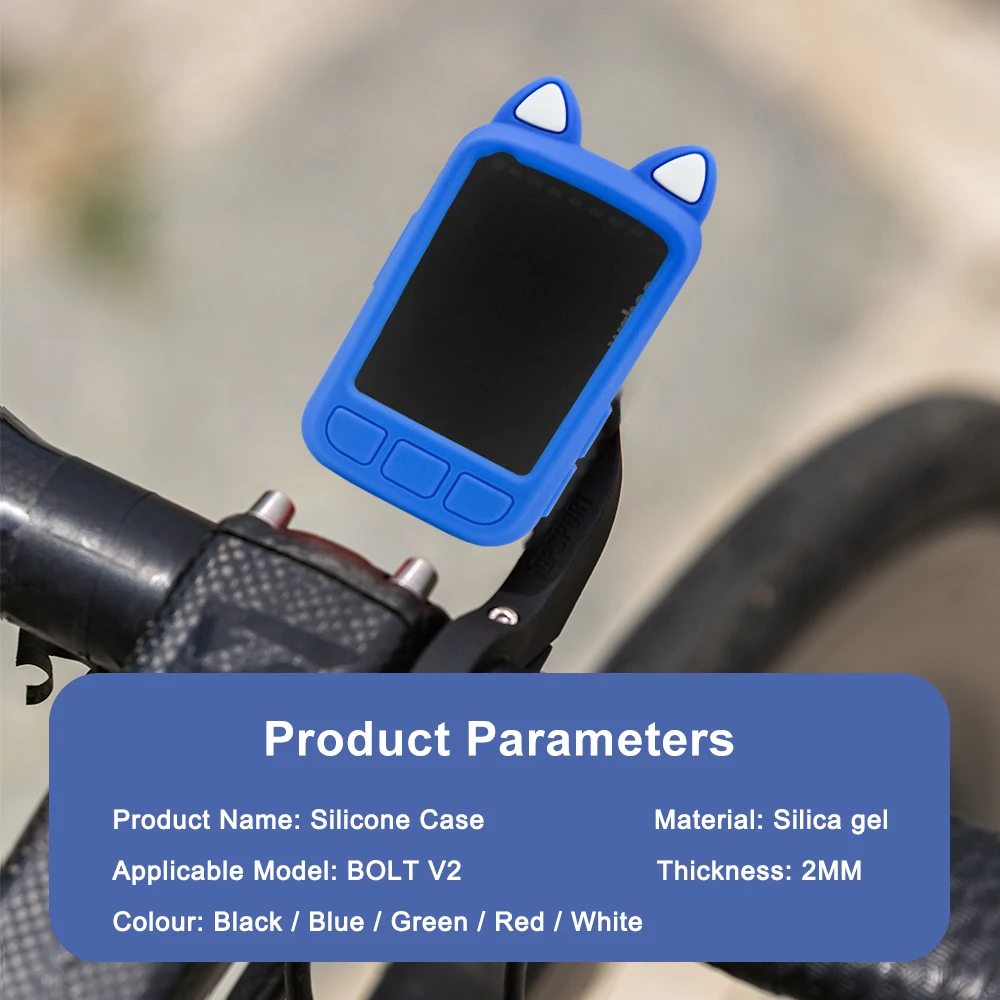 Wahoo ELEMNT BOLT V2 Silicone Case Bike Computer Cartoon Rubber Protective Cover With Screen HD Protector Film