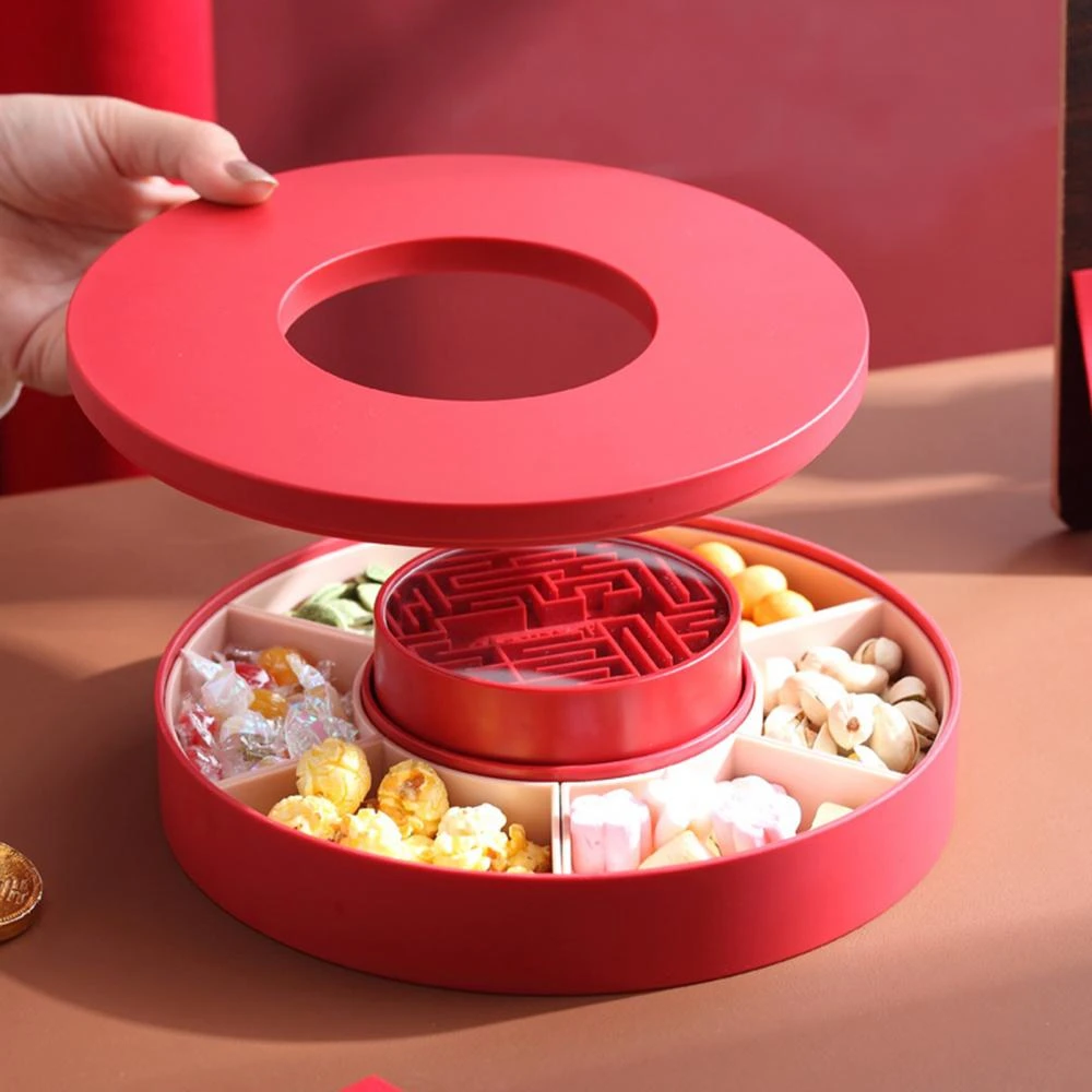 New Year Fruit Snack Candy Storage Box Tray Storage Container Box with Lid New Year Fruit Snack Candy Storage Box Tray Storage Container Box with Lid