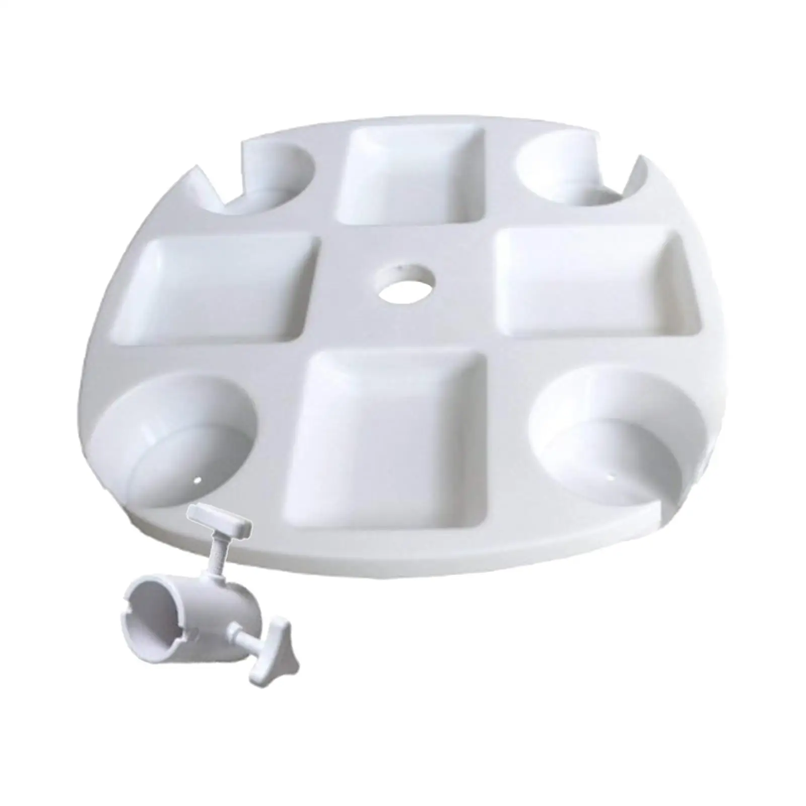 Outdoor Beach Umbrella Table Tray with 4 Cup Holders Snack Drink Holder beach umbrella