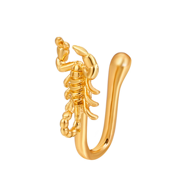 Crystal Dragon Fake Nose Ring Butterfly Non Piercing Clip On Nose Ring Indian Style Nose Cuff Fake Piercing Septum Nariz