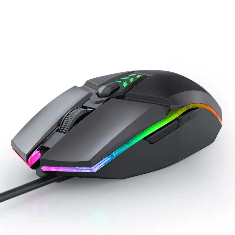 Wired Gaming Mouse 1600 DPI Optical 6 Button With RGB BackLight USB Mouse Mute Mice for Desktop Laptop Computer Gamer