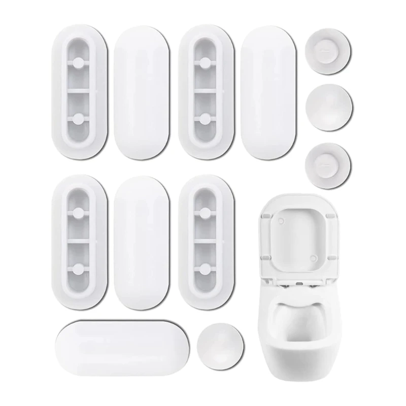 12Pcs Toilet Cover Buffers, Support Plugs for Toilet Damper 2