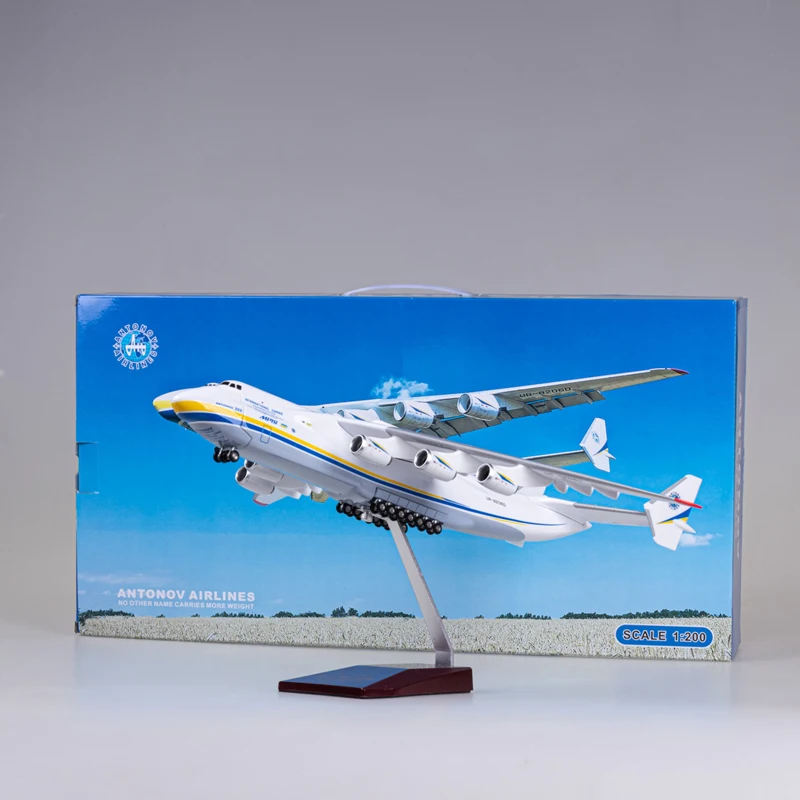 1:200 Scale Ukraine An225 Transport Airplane Diecast Resin Model Airbus Decoration Aircraft Gift Collection Display Toys For Boy