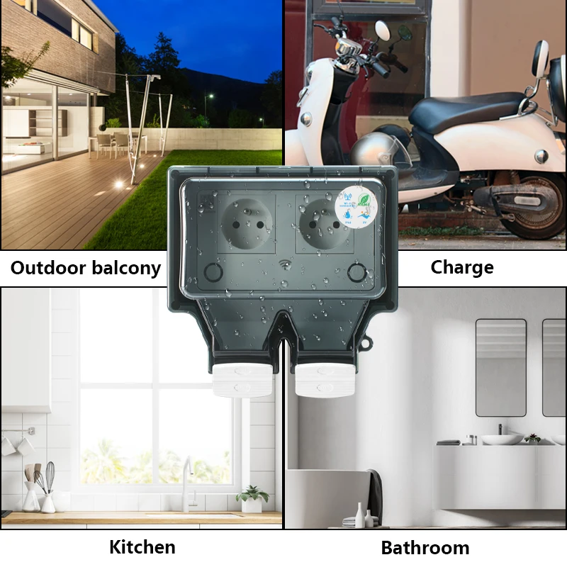 Avoir Outdoor Waterproof Smart Wi-Fi Power Socket with Timer Feature, 220V