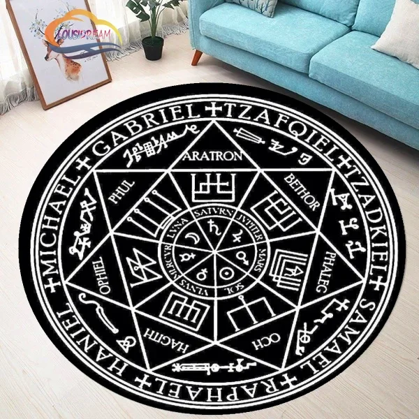 Rugendary Devil Trap Rug Vegvisir Symbole Area Rug Supernatural Carp