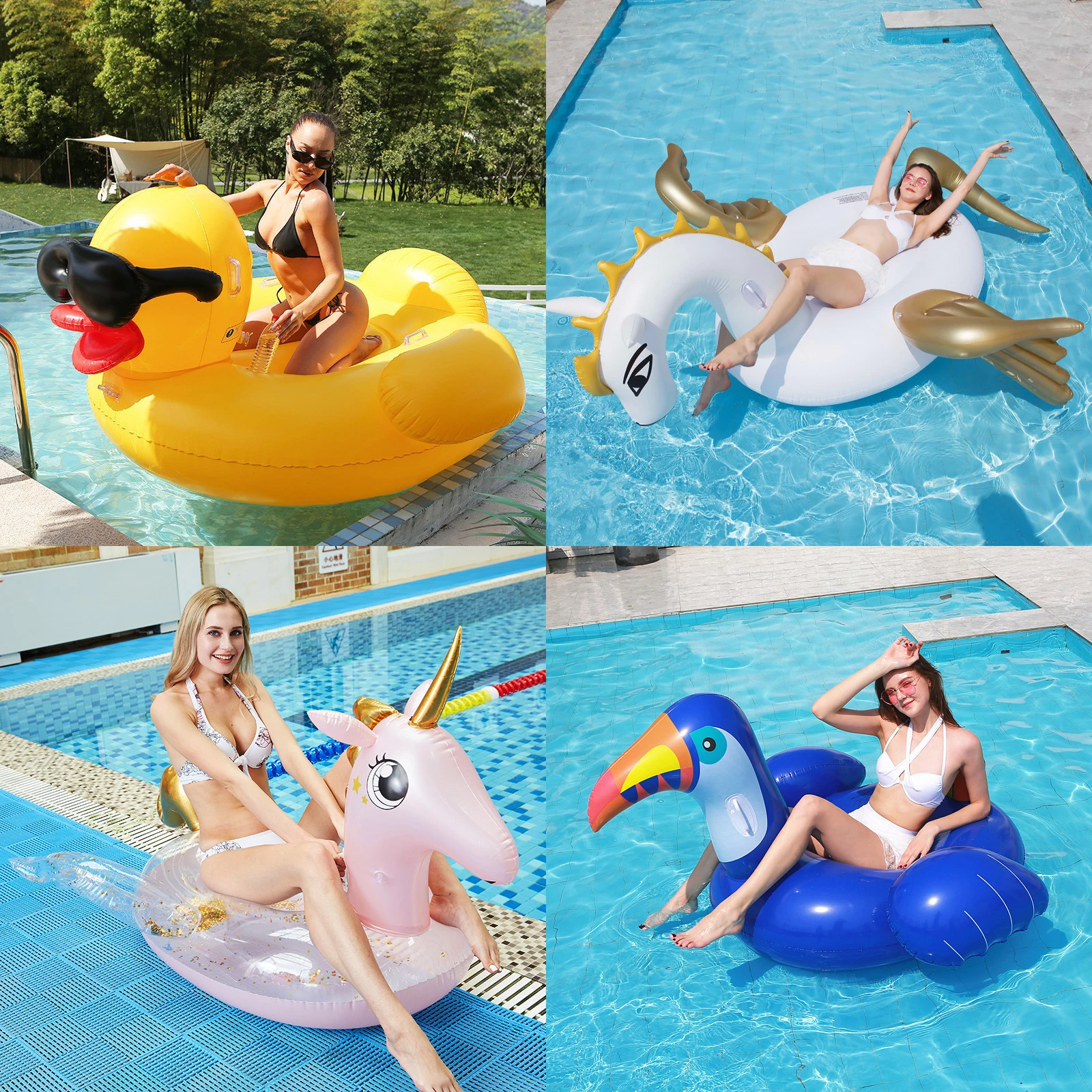 Acquista Piscina gonfiabile con conchiglia galleggiante con sfera di perle, sedia galleggiante per piscina diversità per feste estive in spiaggia per adulti in Italia a partire da 40