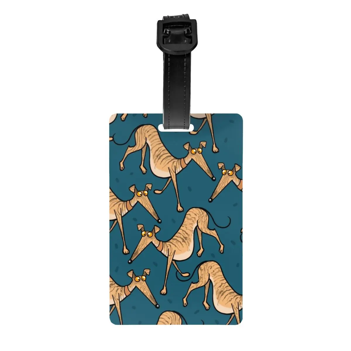 KawaiiGreyhoundDogLuggageTagCustomWhippetBaggageTagsPrivacy
