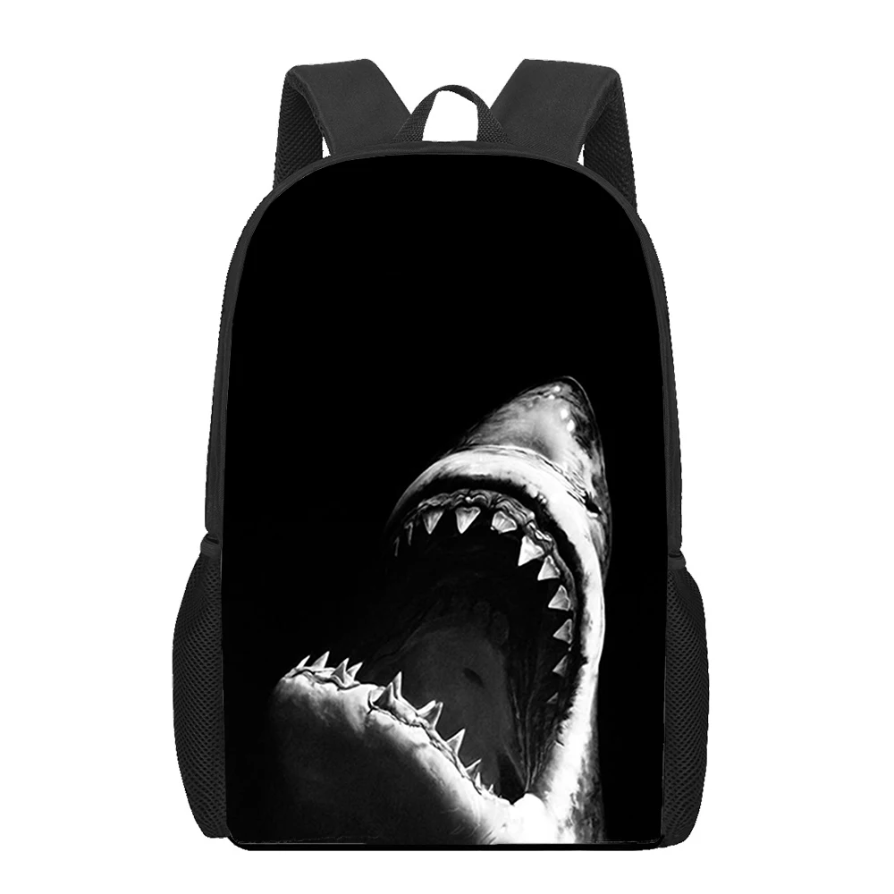 Shark Animal Print School Bag Set for Teenager Girls Primary Kids Backpack Book Bags Children Bookbag to Go Out,Shopping,Travel