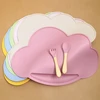1pc Silicone Cloud Shape Baby Placemat Portable Placemat For Feeding Dishes Plate Kids Non-slip Plate Mat Children's Tableware 2