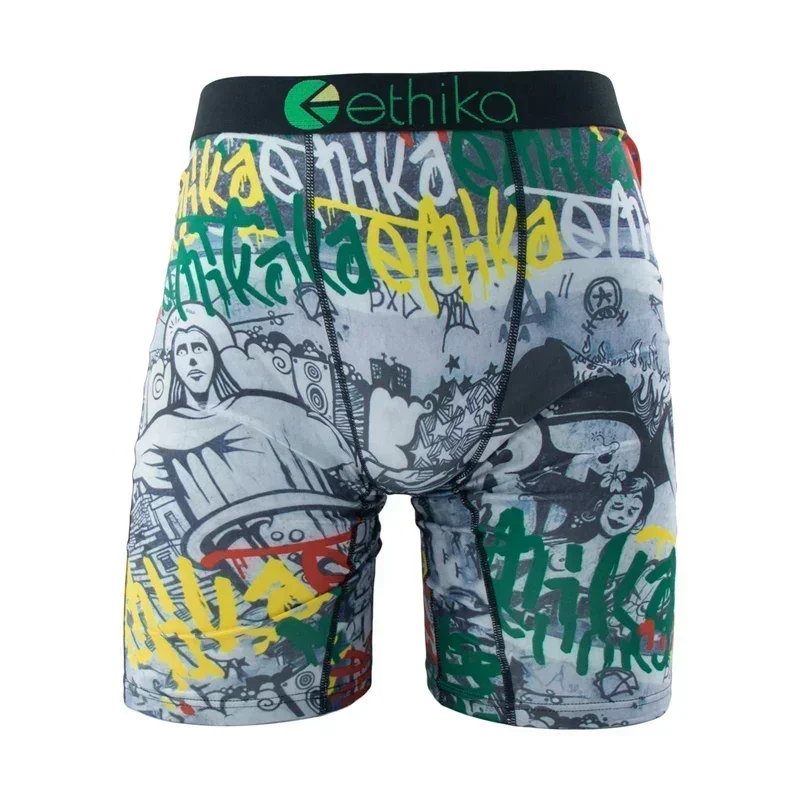 Men Underwear Boxers Fashion Printed  Male Panties Lingerie Men Underpants Boxershorts Trunks Plus Size Breathable Men's Boxers