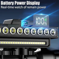 Phare de vélo à 9 LED rechargeable USB-C pour VTT, avec klaxon intégré, accessoires de cyclisme pour la sécurité nocturne 3