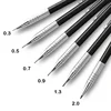 Full Black Metal Mechanical Pencils Set HB Leads 0.3 0.5 0.7 0.9 1.3 2.0mm Retractable Sketch Pencil with Eraser School Supplies 3