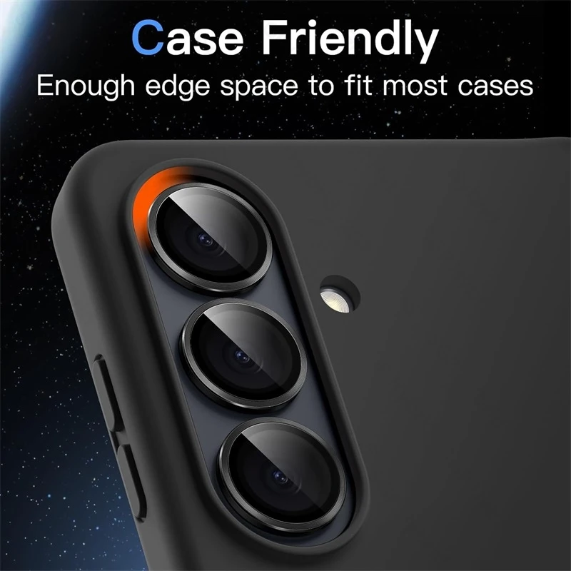 Enhanced Back Camera Protector with 8K HD Glass and Metal Ring Lens Cap