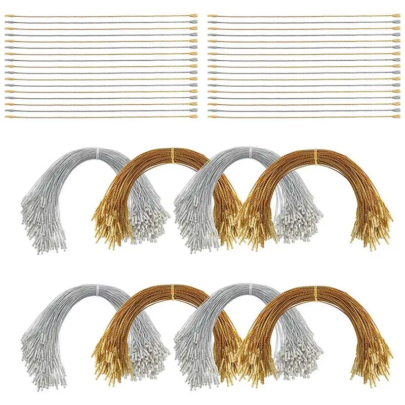 200 Pcs Christmas Ornaments Hangers Hanging Tag Ropes Clothing Tag Ropes Sub Gold Thread Rope Clothing Decor Hanging Rope
