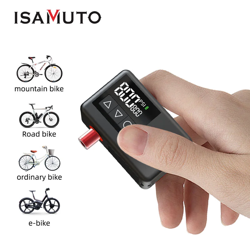 Elektrische Luftpumpe 120 PSI ISAMUTO Reifenfüllpumpe für Motorrad, Fahrrad, Ballfüller, tragbarer Taschen-Mini-Kompressor - AliExpress 201355758