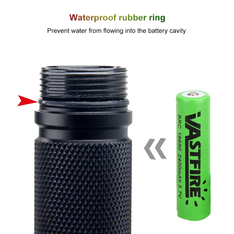 Description Picture 5 of itemGreen/Red Hunting Flashlight LED Tactical Torch Flashlights lantern waterproof Torch Light Lamp+Mount+Switch+18650+Charger