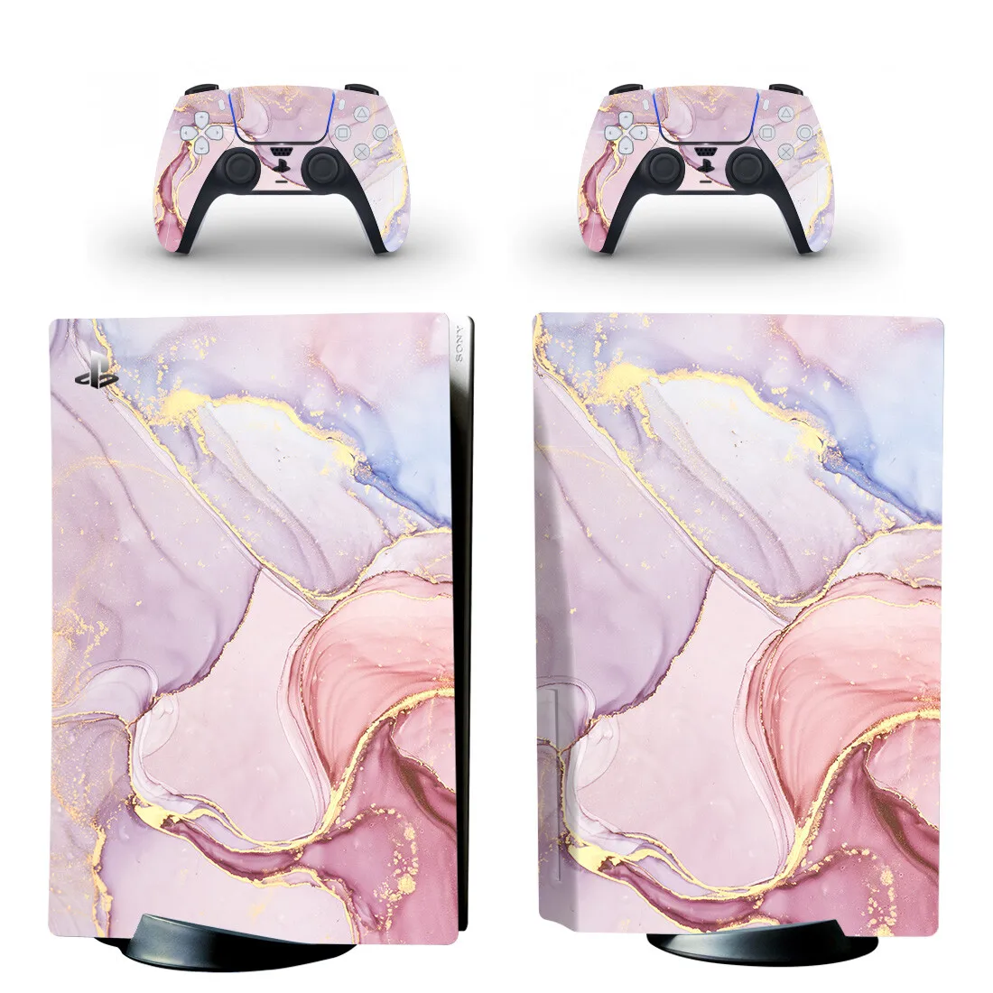 Marmo Stone Ps5 Disc Skin Sticker Protector Decalcomania Cover Per Console Controller Ps5 Disk Skin Sticker Vinyl