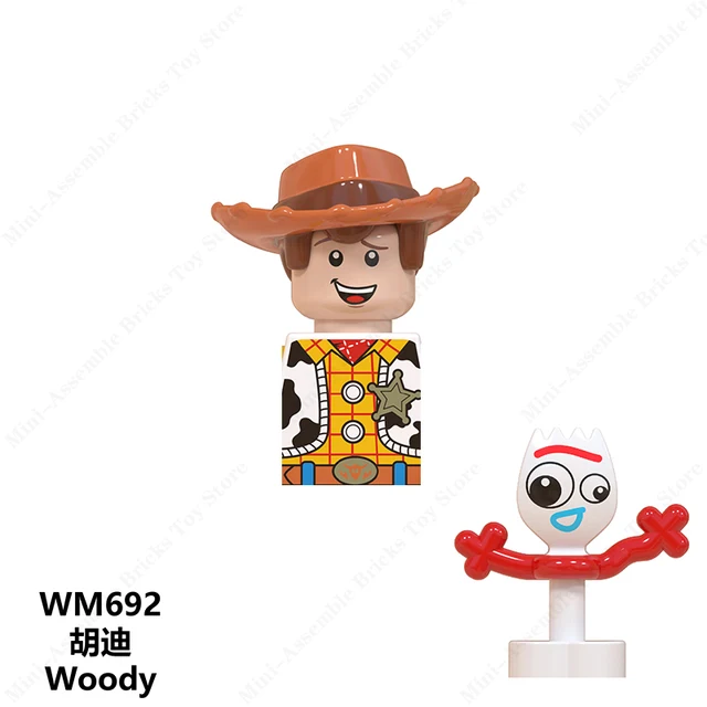 Disney Mini Action Toys Figures Building Blocks Cartoon Toy Story Mickey Mouse Winnie The Pooh Frozen Stitch Donald Duck Bricks 692
