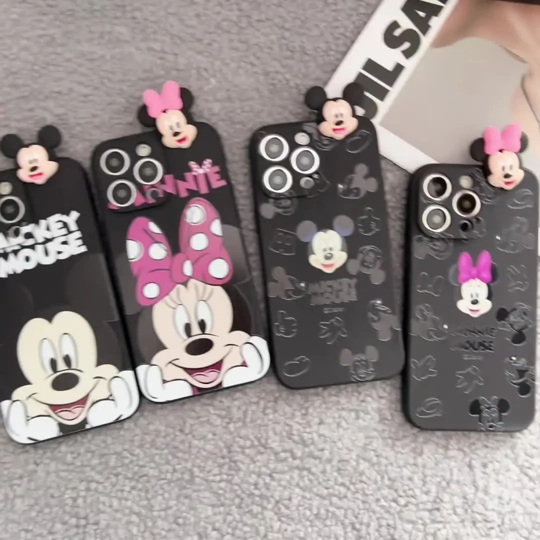 ミッキーとミニーのケース ミニーとミッキーのヘッドケース,iphone 6,6 s,7,8,x,xs max,xr,11,12
