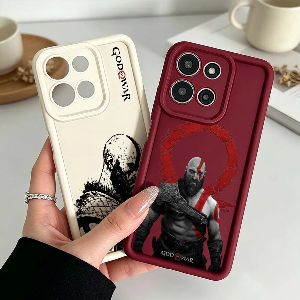Anime God of War Kratos Silicone Phone Case - Fusion Eye Ladder Design