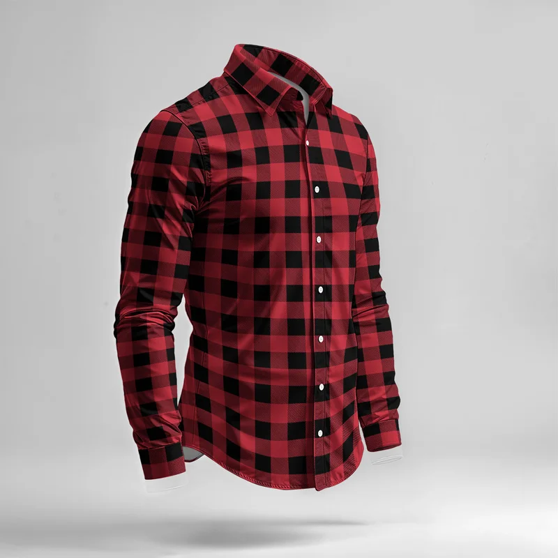 Set di camicie da uomo primavera estate 2025, stampate, alla moda, semplici, in due pezzi, a maniche lunghe, stile urbano di alta qualità_voghion.com