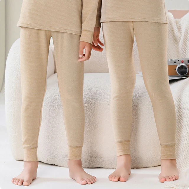 خريف شتاء لينة مخطط Underpant للبنين بنات 2-18 سنة ملابس سميكة الدافئة ملابس داخلية للأطفال بنطلون الاطفال السراويل الحرارية 1