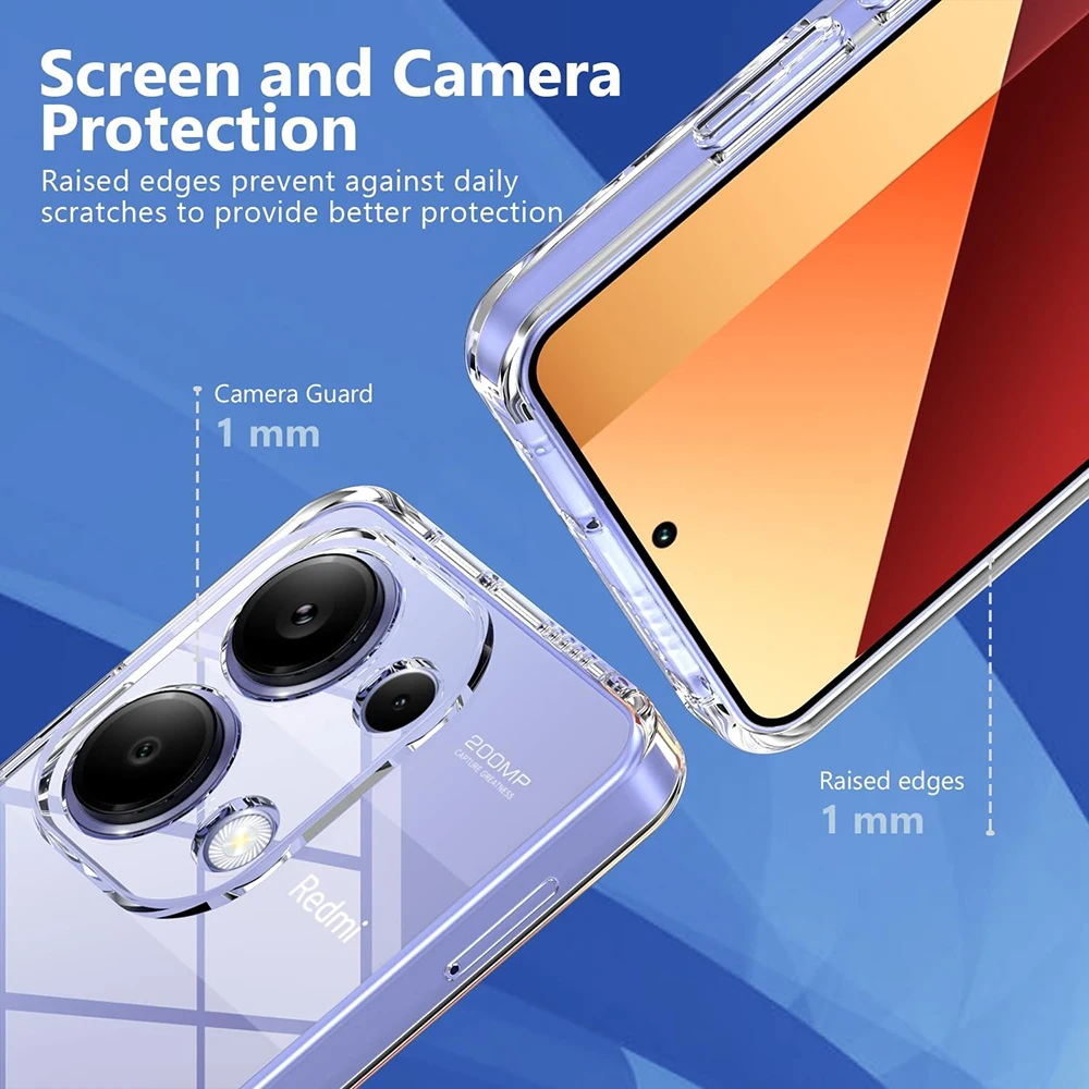 Ultra Thin Silicone Soft Case For Xiaomi Redmi Note 14 13 12 Pro Plus Pro+ 4G 5G Clear Back Cover Shockproof Shell Transparent phone case phone protector cover