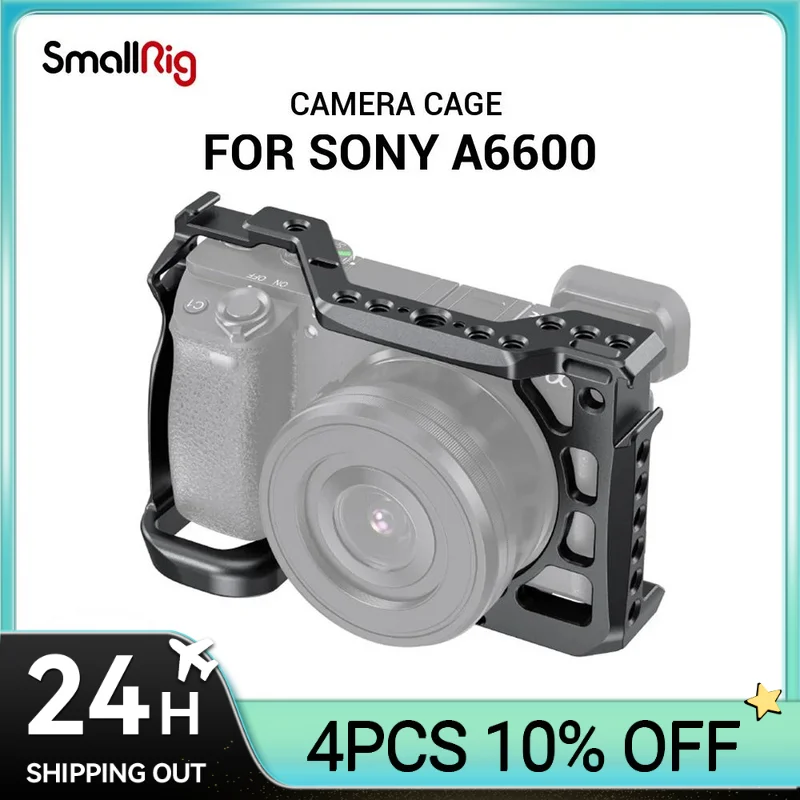 Gabbia Per Fotocamera Smallrig A6600 Per Sony A6600 Con Supporto Per Scarpe Fredde 1/4 Fori Filettati Per Luce Flash Per Microfono Opzioni Fai Da Te 2