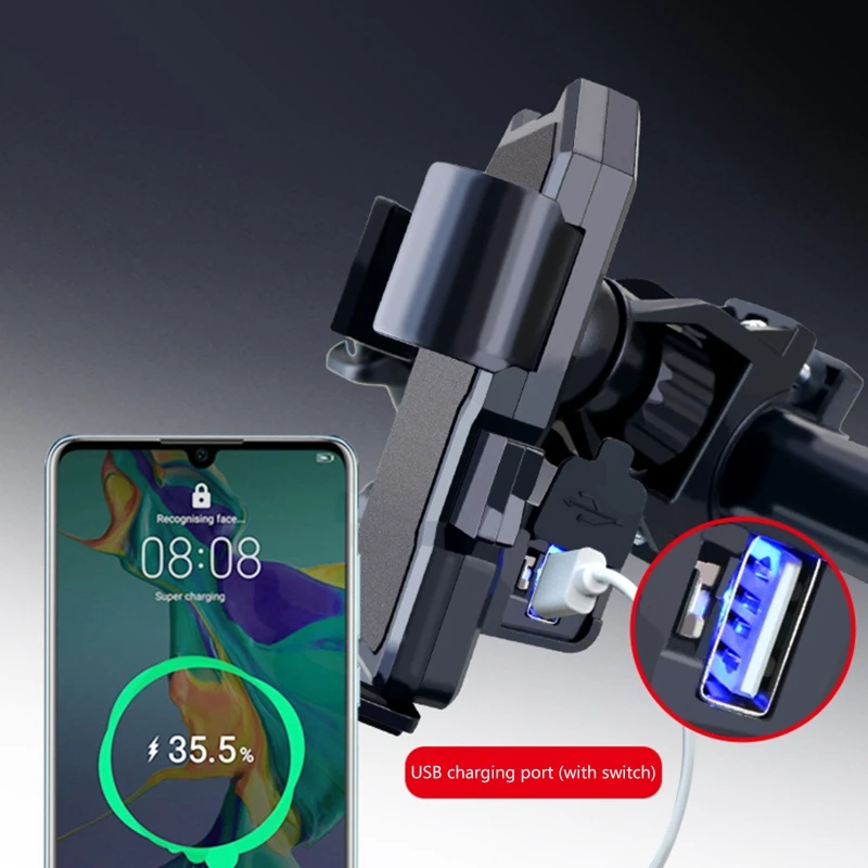 Generic Motorcycle Phone Bracket Handlebar Stand Mount Wireless