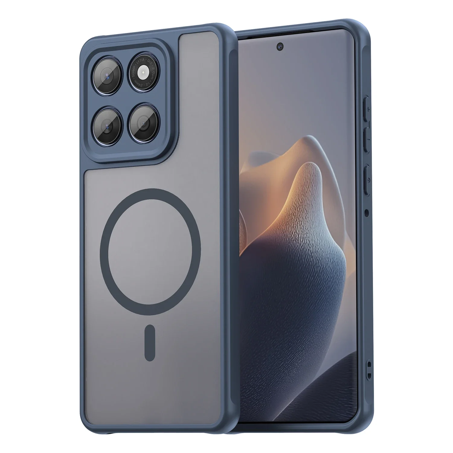 Matte Clear Magnetic Shockproof Phone Case with MagSafe Compatibility